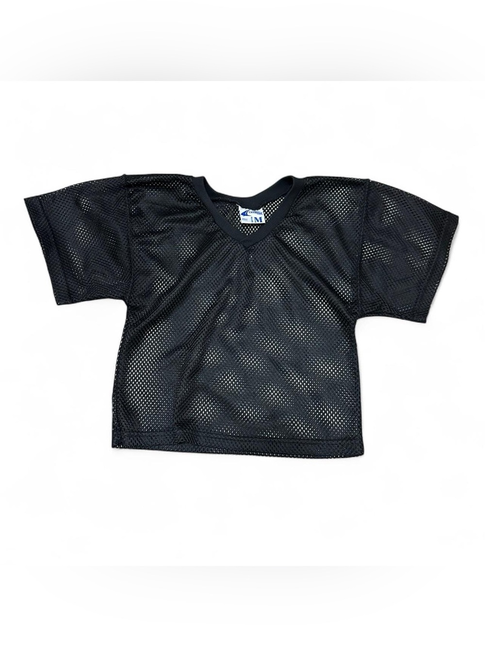 Black Cropped mesh football jersey Size Medium